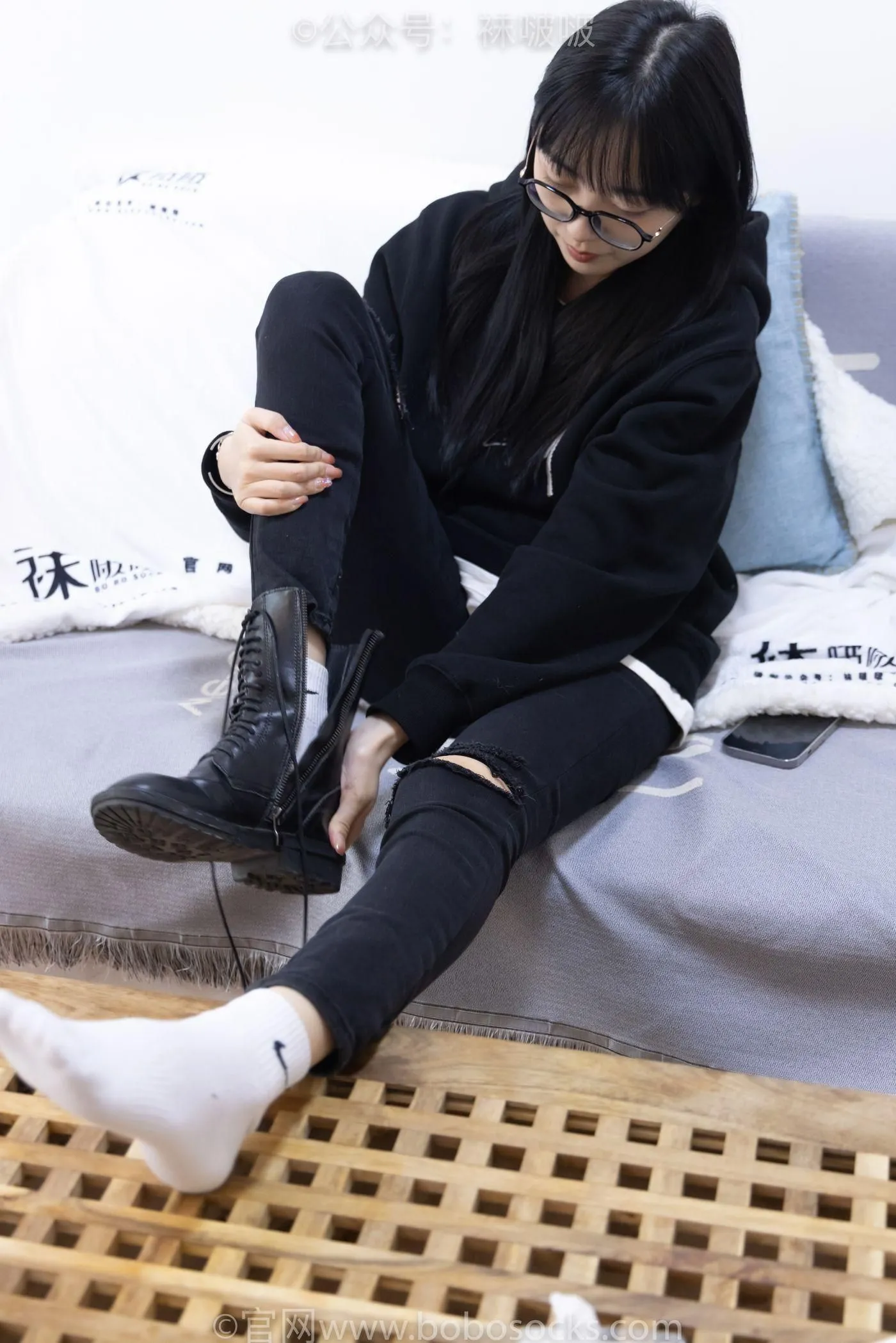 [BoBoSocks袜啵啵]NO.061 稚予-短靴、白棉袜、裸足 [145P]插图2